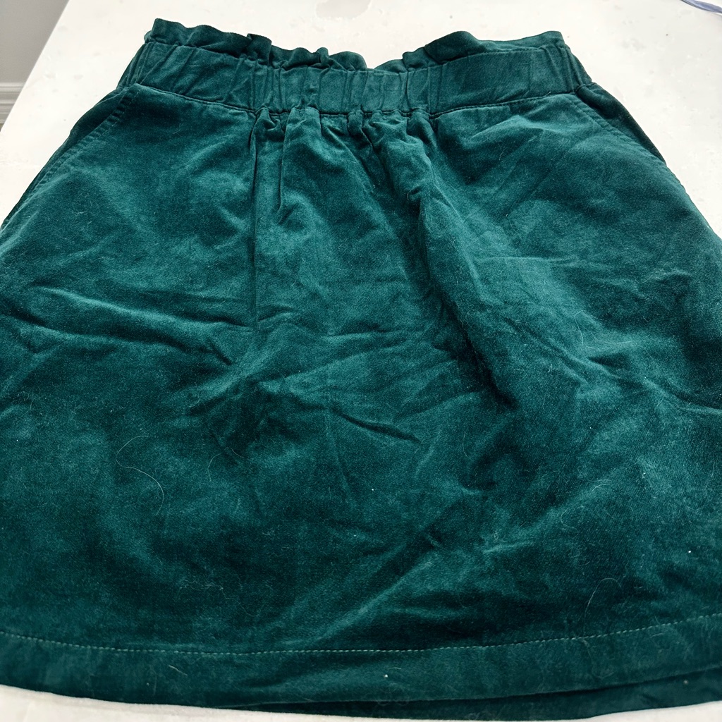 Copper Key Velvet Emerald Green Skirt